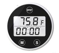 WAZUBC Floating Water Thermometer, Waterproof Floating Thermometer with Timer Alerts for Winter Swimming, Fitness Or Ice Baths (Black)
