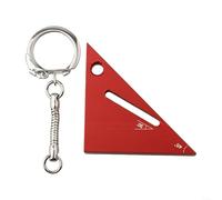 WAZUBC Mini Woodworking Triangle Ruler, 30/45/90 Degree Aluminum Alloy Woodworking Protractor DIY Measuring Gauging Tool for Engineer Carpenters Craftsmanship (Red)