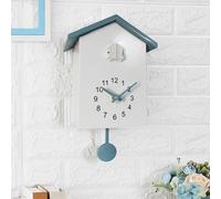 WAZUBC Modern Cuckoo Wall Clock, Cuckoo Clock with Pendulum Vintage Cuckoo Clock with Cuckoo Call for Art Home House Wall Office Decoration Living Room (Grey)