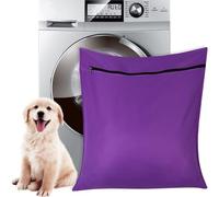 WAZUBC Pet Laundry Bag for Washing Machine Petwear Wash Bag Easy to Use Pet Laundry Bag Ideal for Pet Bedding, Clothing, Towels and Soft Toys (60 * 70cm Purple)