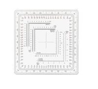 WAZUBC Portable Coordinate Ruler, Coordinate Scale Map Reading And Protractor Template for Tactical Signs Map Protractor for Accurate Surveying And Mapping Tasks (Style E)