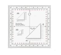 WAZUBC Portable Coordinate Ruler, Coordinate Scale Map Reading And Protractor Template for Tactical Signs Map Protractor for Accurate Surveying And Mapping Tasks (Style B)