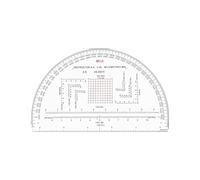 WAZUBC Portable Coordinate Ruler, Coordinate Scale Map Reading And Protractor Template for Tactical Signs Map Protractor for Accurate Surveying And Mapping Tasks (Style C)