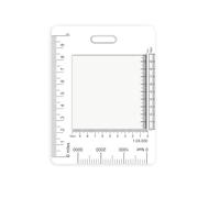 WAZUBC Portable Coordinate Ruler, Coordinate Scale Map Reading And Protractor Template for Tactical Signs Map Protractor for Accurate Surveying And Mapping Tasks (Style I)