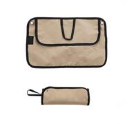 WAZUBC Portable Cutlery Storage Pouch Case, Oxford Storage Roll Bag Spoon Fork Chopsticks Camping Cutlery Bag (Brown)