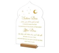 WAZUBC Ramadan Advent Calendar, Acrylic Countdown Calendar Acrylic Ramadan Countdown Calendar for Ramadan Kareem Tabletop Decoration (H)