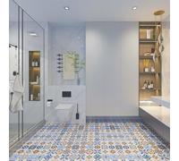 WAZUBC Self-Adhesive Waterproof PVC Floor Stickers 60cm x 1m Plaid Pattern for Bathroom, Kitchen, and Living Room (Style 6)