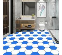 WAZUBC Self-Adhesive Waterproof PVC Floor Stickers 60cm x 1m Plaid Pattern for Bathroom, Kitchen, and Living Room (Style 2)