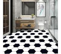 WAZUBC Self-Adhesive Waterproof PVC Floor Stickers, 60cm x 1m, Plaid, Style 1, for Bathroom, Kitchen, and Living Room