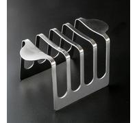 WAZUBC Stainless Steel Toast Bread Rack, 4 Slice Countertop Bread Slice Organizer Toast Cooling Rack Toast Bread Rack Holder for Daily Cooking Serving