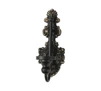 WAZUBC Wall Candle Holder, Vintage Distressed Cast Iron Wall Shabby Chic Hanging Candle Holder for Living Room Bedroom Fireplace Bathroom (Black)