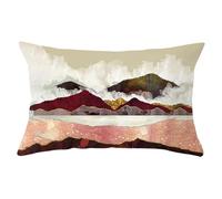 Wazylphin Pillow Cases Retro Red Gold Filled Cushions with Covers Microfiber Breathable Pillowcases Anti Fade Wrinkle Pillowcase Protectors Pillow Covers Pack of 6 Cushion for Sofas30x50cm
