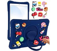 Wazzasoft Cute for iPad A16 Generation Case - Girl Kawaii Funny Blue with 360 Degree Rotating Handle Girly Fun Soft Silicone for iPad 11th Generation 11 Inch 2025/10th Generation Case 2022 10.9 Inch