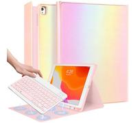 Wazzasoft for iPad 9th/8th/7th/Air 3rd Generation/Pro 10.5 Inch Case with Keyboard Pencil Holder Folio Tablet Cover Women Teen Girl Cute Girly Kawaii Aesthetic Unique Design for Apple 10.2 & 10.5 Inch