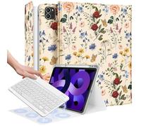 Wazzasoft for iPad Air 11 inch Case 2024, Air 5th/4th Generation 10.9, Pro 11'' Case with Keyboard Pencil Holder Folio Tablet Cover Women Girls Cute Kawaii Strawberry for iPad Air 11 2024 (M2), Pro 11