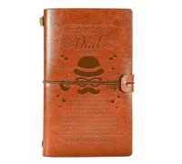 Wazzio Memorial Gifts for Loss of Father, 136 Page Refillable Leather Journal Sympathy Gifts, Letters to My Dad in Heaven Notebooks, Bereavement Gift for Loss of Father