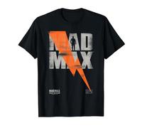WB 100: Mad Max The Road Warrior Lightning Bolt T-Shirt, Men, Black, 3X-Large