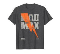 WB 100: Mad Max The Road Warrior Lightning Bolt T-Shirt, Men, Dark Heather Grey, Large
