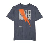 WB 100: Mad Max The Road Warrior Lightning Bolt T-Shirt, Men's Big and Tall, Heather Blue, 4X Tall