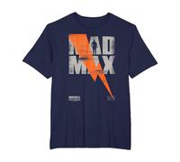 WB 100: Mad Max The Road Warrior Lightning Bolt T-Shirt, Men's Big and Tall, Navy Blue, 2X Tall