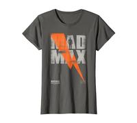WB 100: Mad Max The Road Warrior Lightning Bolt T-Shirt, Women, Asphalt Grey, 3X-Large