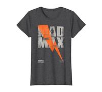 WB 100: Mad Max The Road Warrior Lightning Bolt T-Shirt, Women, Dark Heather Grey, 3X-Large