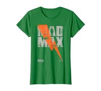 WB 100: Mad Max The Road Warrior Lightning Bolt T-Shirt, Women, Kelly Green, Medium