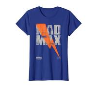 WB 100: Mad Max The Road Warrior Lightning Bolt T-Shirt, Women, Royal Blue, 3X-Large