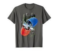 WB 100: The Matrix Red or Blue Pill T-Shirt, Men, Asphalt Grey, Large