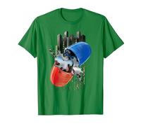 WB 100: The Matrix Red or Blue Pill T-Shirt, Men, Kelly Green, Large