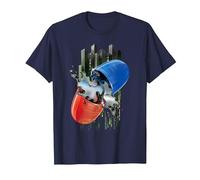 WB 100: The Matrix Red or Blue Pill T-Shirt, Men, Navy Blue, 4X-Large