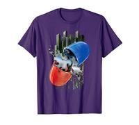 WB 100: The Matrix Red or Blue Pill T-Shirt, Men, Purple, Large