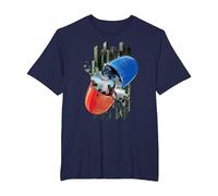 WB 100: The Matrix Red or Blue Pill T-Shirt, Men's Big and Tall, Navy Blue, 4X Tall