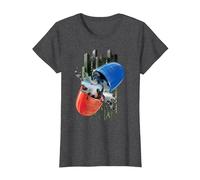 WB 100: The Matrix Red or Blue Pill T-Shirt, Women, Dark Heather Grey, Large