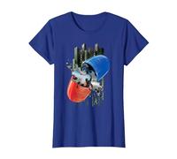 WB 100: The Matrix Red or Blue Pill T-Shirt, Women, Royal Blue, 3X-Large
