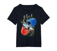 WB 100: The Matrix Red or Blue Pill T-Shirt, Women's Plus, Black, 4X