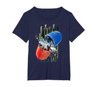 WB 100: The Matrix Red or Blue Pill T-Shirt, Women's Plus, Navy Blue, 2X