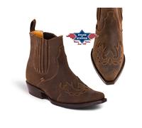 WB-37 Stars & Stripes Western Boots Brown Unisex