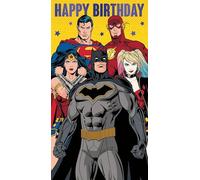 wb - justice league, generic, birthday card