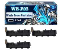 WB-P03 Waste Toner Container Compatible for Konica Minolta bizhub C25 C3100P C3110 C35 C35P 3730DN 4750DN 4750EN Printers, With Chip Large Capacity 40000 Pages (3 Pack Black)