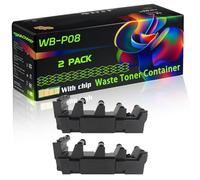 WB-P08 Compatible for Konica Minolta Waste Toner Container with Chip BizHub C3300i C3350i C4000i C3320i C3351i Printers (2-Pack Black)