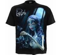 CORPSE BRIDE - GLOW IN THE DARK - Front Print T-Shirt Black Spiral Black L