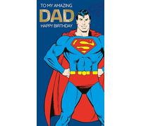 wb - superman, dad, birthday card