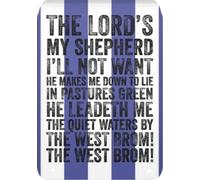WBA Quote The Lords My Shepherd Boing Boing Baggies Football Soccer Gift Tin (Aluminium A5 (200x150mm) Approx)