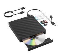 Wbacon 5 in 1 External Blu-Ray Drive, Blu Ray Drive with USB 3.0 Type-C, Bluray Read/Writer with SD/TF Port, 3D CD/DVD/BD Burner Portable Blu Ray Player for Laptop Windows Desktop
