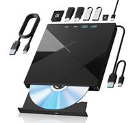 Wbacon 7 in 1 External CD/DVD Drive for Laptop, USB 3.0 External DVD Drive