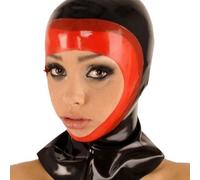 WBAODAN Full Face Latex Hood Rubber Masks Handmade Back Zipper for Men Women Party Cosplay Costumes(Size:XS-48.5CM)