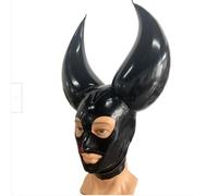 WBAODAN Halloween Latex Mask Rubber Fun Latex Head Cover Exaggerated Trumpet Shape Decorative Horn Performance Headdress(Size:XS-48.5CM)