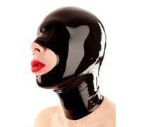 WBAODAN Sexy Latex Hood Mask Full Face Rubber Head Cover Handmade for Cosplay Party Costume Headwear(Size:XS-48.5CM)