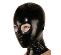 WBAODAN Sexy Latex Hood Mask Full Face Rubber Head Cover Handmade for Cosplay Party Costume Headwear(Size:S-53CM)